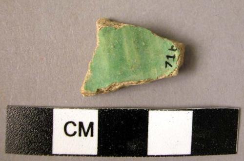 1 Proabaly Parthian green glaze ware sherd