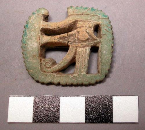 Eye of Horus amulet, faience