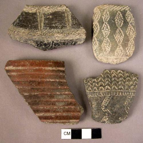 Potsherd, decorated