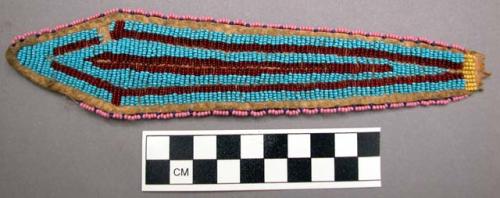 Buckskin ornament decorated with beadwork