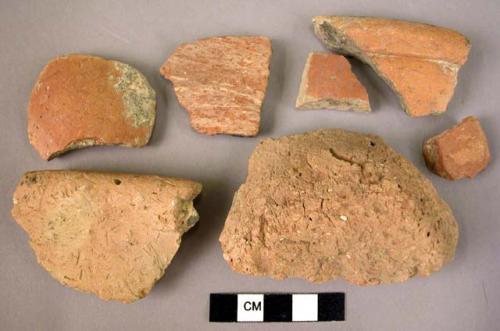 75 red ware sherds - unidentified