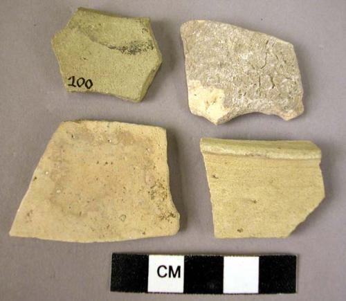 5 fine ware sherds - unclassified buff