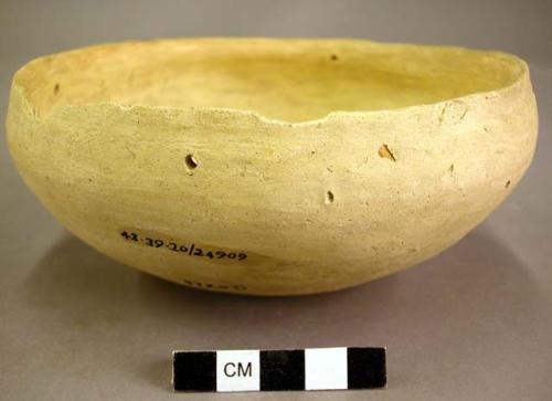 Plain pottery bowl