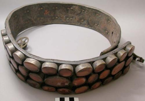 Belt with carnelian stone inset