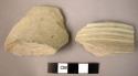 3 body and base potsherds - Grey ware