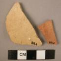 2 finer red ware sherds - unclassified