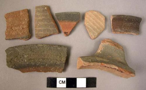 "Hellenistic  & Roman ware" sherds - 18 Roman - cooking pot ware