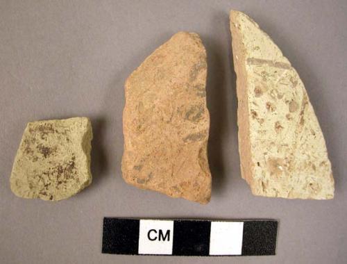 3 unidentified potsherds