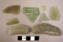11 pieces of glass (Mesopotamia, 9th century)