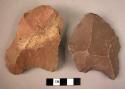 6 large irregular stone flakes made by perpared striking platform/ tortoise core