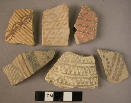 Ceramic body sherds, miscellaneous painted wares