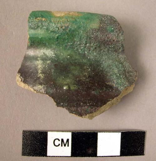 "Islamic unglazed" ware sherds - 3 stamped; cf. 9th century