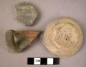 3 potsherds - Cooking Ware