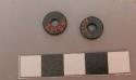 Disk shaped stone beads