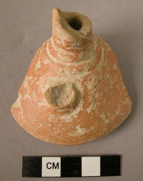 Potsherd - Unusual wares etc.: orange-brown burnished; local;