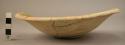 Ceramic partial bowl, coarse ware, white slipped, ring base, splayed sides