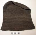 One black knitted cap, straw