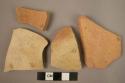 Ceramic rim and body sherds, undecorated red ware