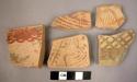 7 potsherds - painted ware