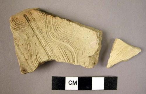 "Islamic" ware sherds - 2 probably Islamic