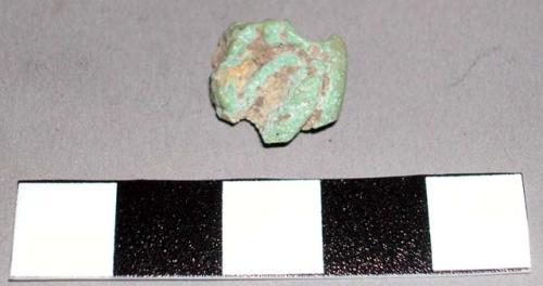 Scarab fragment, faience