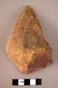 Stone pointed implement made on thick triangular flake with cortex adhering to b