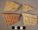 5 sherds Painted and incised ware