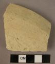 Ceramic bowl rim sherd, white undecorated ware, shallow