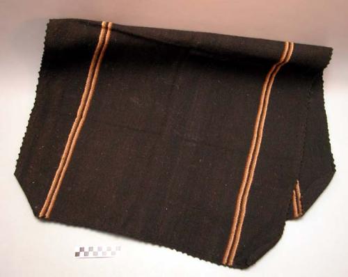 Woman's shawl for funerals and mourning - double faced warp patterned +