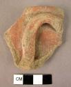 Rim and shoulder potsherd; rim and shoulder potsherd with handle fragment; rim w