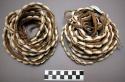 Pair of lion skin strip and cowrie shell bracelets - part of medicine+