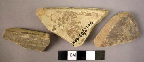 3 probably Ubaid ware sherds (possibly Nuzi XI & Gaura types)