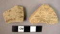 2 unidentified potsherds