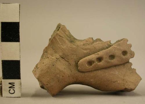 Clay figurine - horse?, head and fore legs