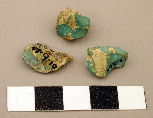 Turquoise in rough fragments.