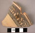 Rim potsherd - painted on light (B1)