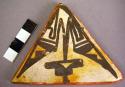 Triangular pottery tile