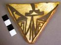 Triangular pottery tile