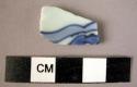 Potsherd - blue and white glaze