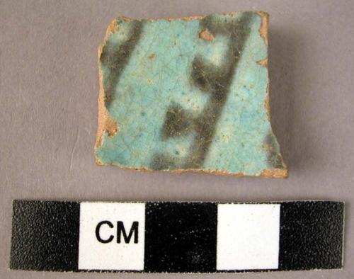 Potsherd - dark and light blue glaze