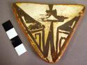 Triangular pottery tile