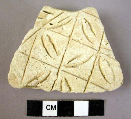 Potsherd - buff, incised