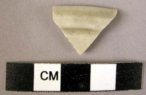 Rim potsherd - gray glaze