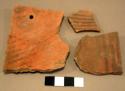 Red potsherds