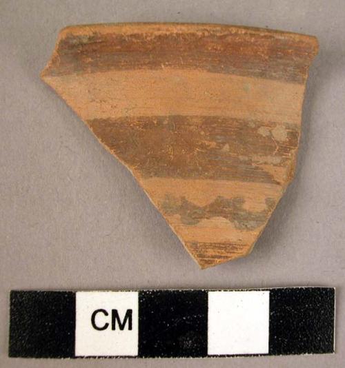 Rim potsherd - painted on light (A11)