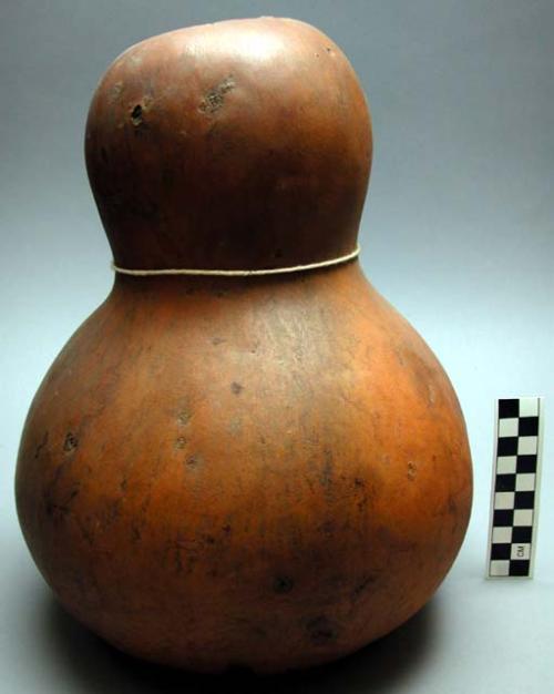 Large double bulbed gourd vessel. Kipali