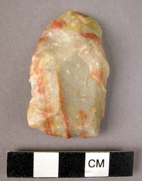 End scraper; quartzite.