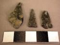 Fragments of small obsidian points