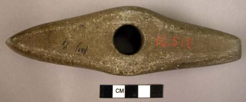 Perforated stone axe