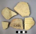 Later incised ware sherds - 5 incised to possibly Islamic